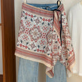 Boho Paisley Print Tie Waist Hip Scarf 6W6NSC232