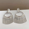 Metal Mesh Fringe Earrings - DippedShop Wholesale - #7715