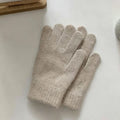 Elegant Solid Color Thicken Warm Knit Gloves 6W6GLO50