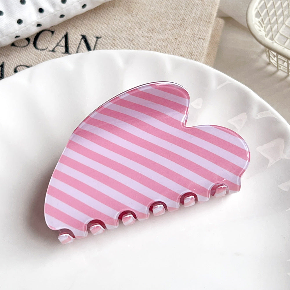 Polka Dot Heart Hair Claw - DippedShop Wholesale - #9011
