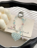 Handmade Crystal Heart Pendant Keychain Bag Charm 6W10BBC420