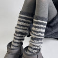 Striped Slouchy Mid-Calf Socks - DippedShop Wholesale - #9779