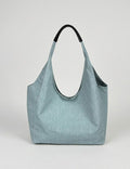 Slouchy Denim Solid Color Commuter Tote Bag 6W10BBG1992