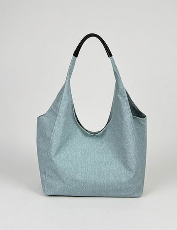 Slouchy Denim Solid Color Commuter Tote Bag 6W10BBG1992