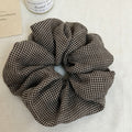 Minimalist Plaid Print Hair Scrunchies 6W6HSR381