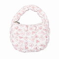 Cute Heart Flower Print Ruched Puffer Handbag 6W10BBG1804