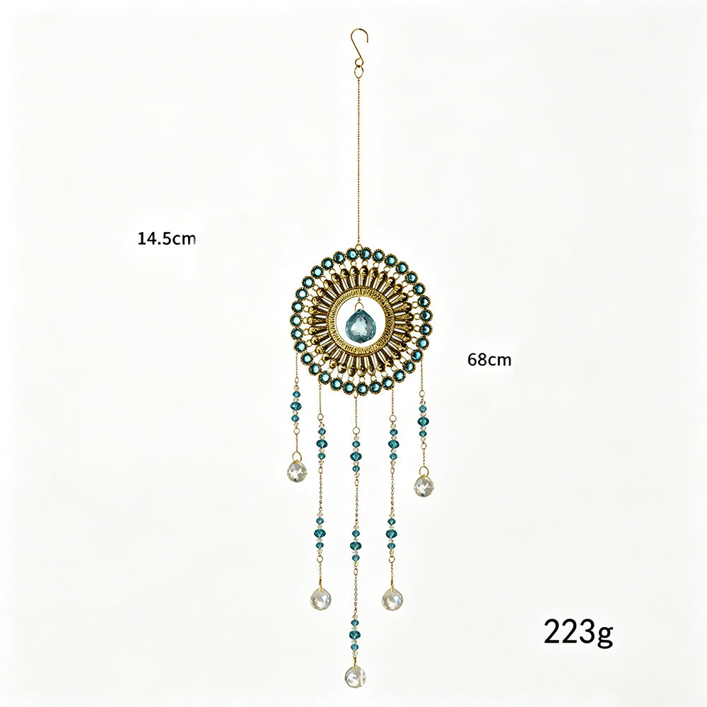 Multicolor Large Flower Wreath Crystal Sun Catcher 6H7HLS207