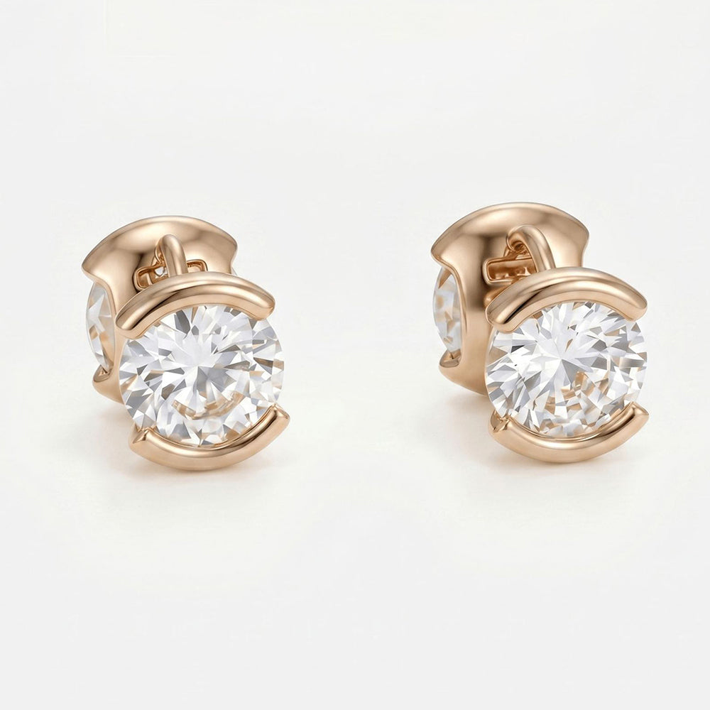 Cubic Zircon Hoop Earrings - DippedShop Wholesale - #2355