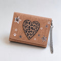 Leopard Print Heart Wallet - DippedShop Wholesale - #5699
