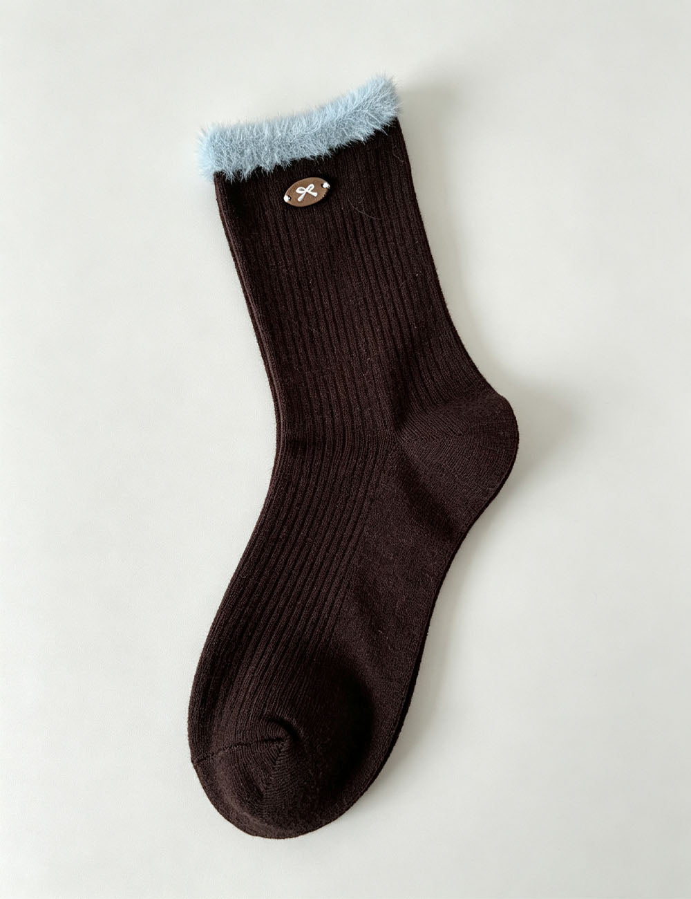 Winter Soft Color Block Slouch Crew Socks 6W8FSO543