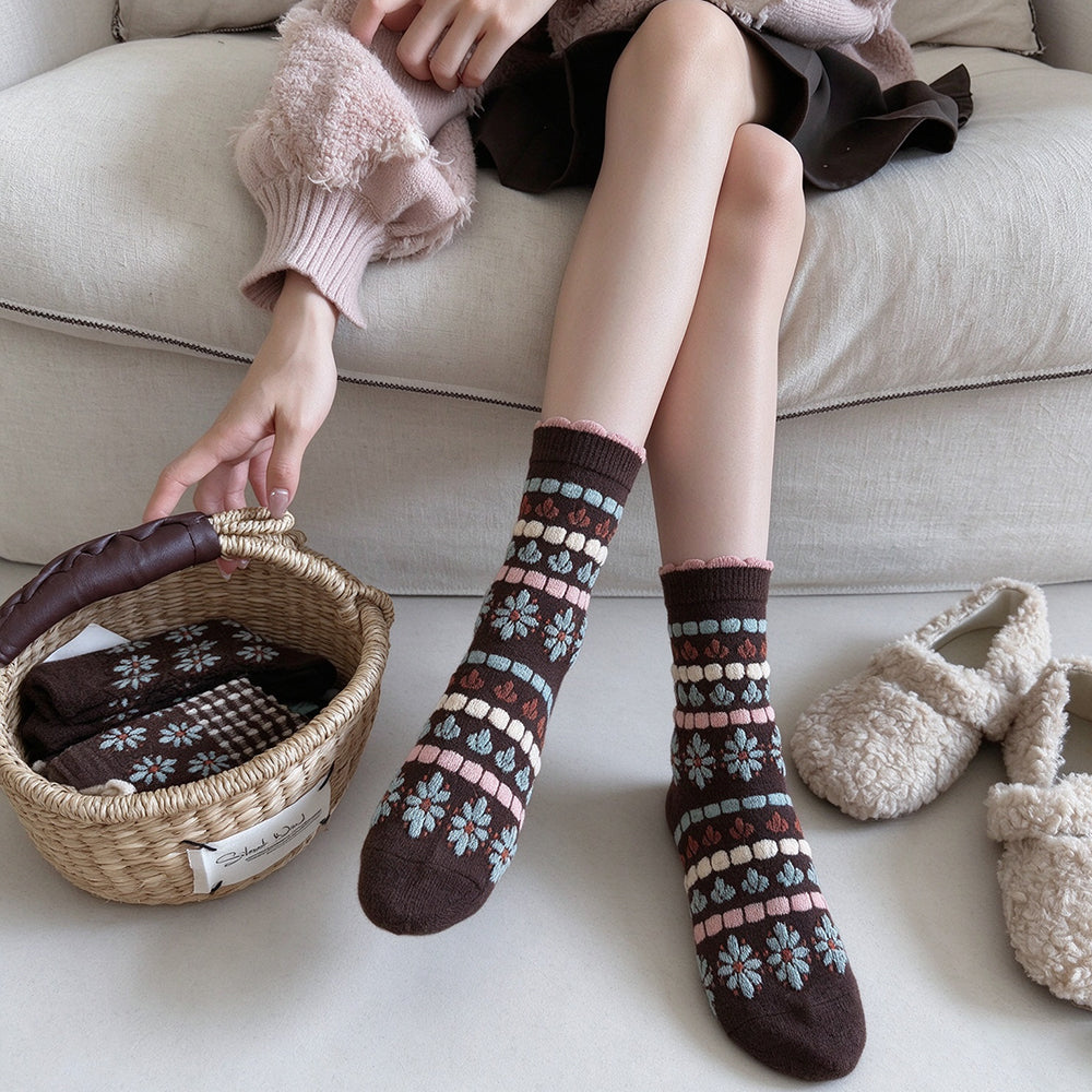 Ruffled Slouchy Crew Socks - DippedShop Wholesale - #9859