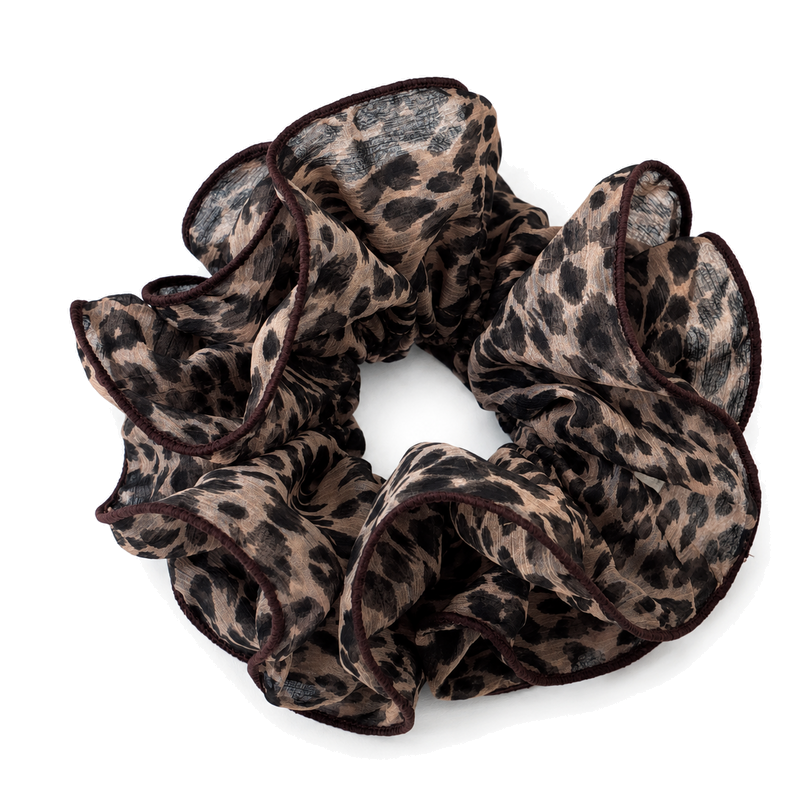 Retro Leopard Print Double Layer Hair Scrunchies 6W6HSR333