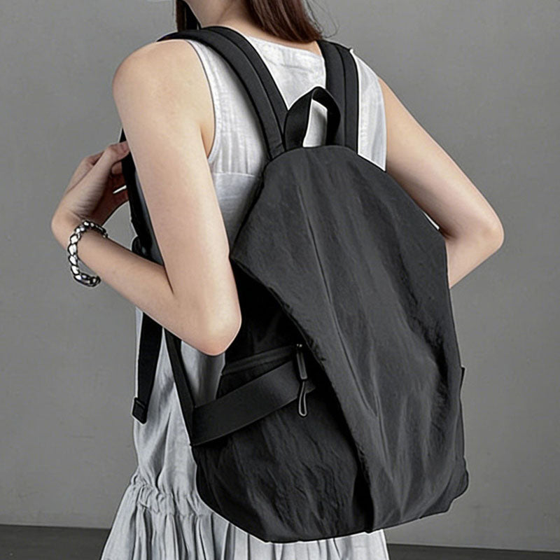 Simple Solid Color Portable Waterproof Backpack 6S10BBG1431