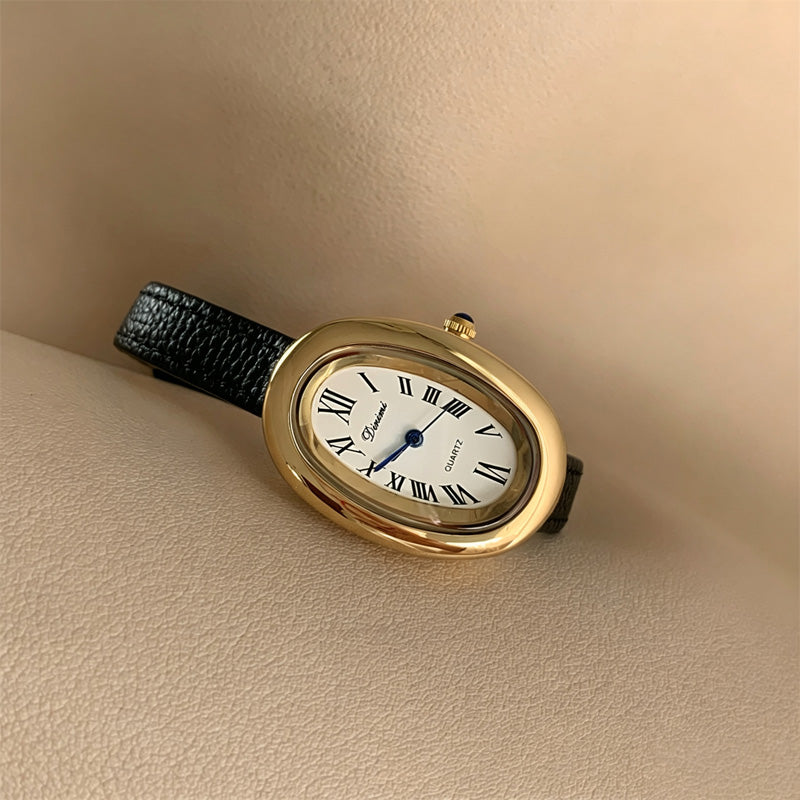 Roman Numeral Oval Quartz Watch - DippedShop Wholesale - #3731