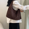 Minimalist Solid Color Suede Underarm Bag 6S10BBG1557