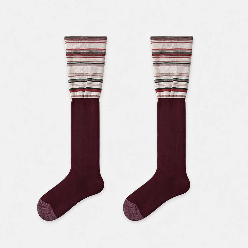 Striped Non-Slip Knit Stockings - DippedShop Wholesale - #3059