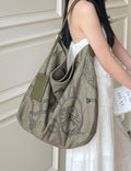 Retro Animal Print Linen Shoulder Bag 6S10BBG1553