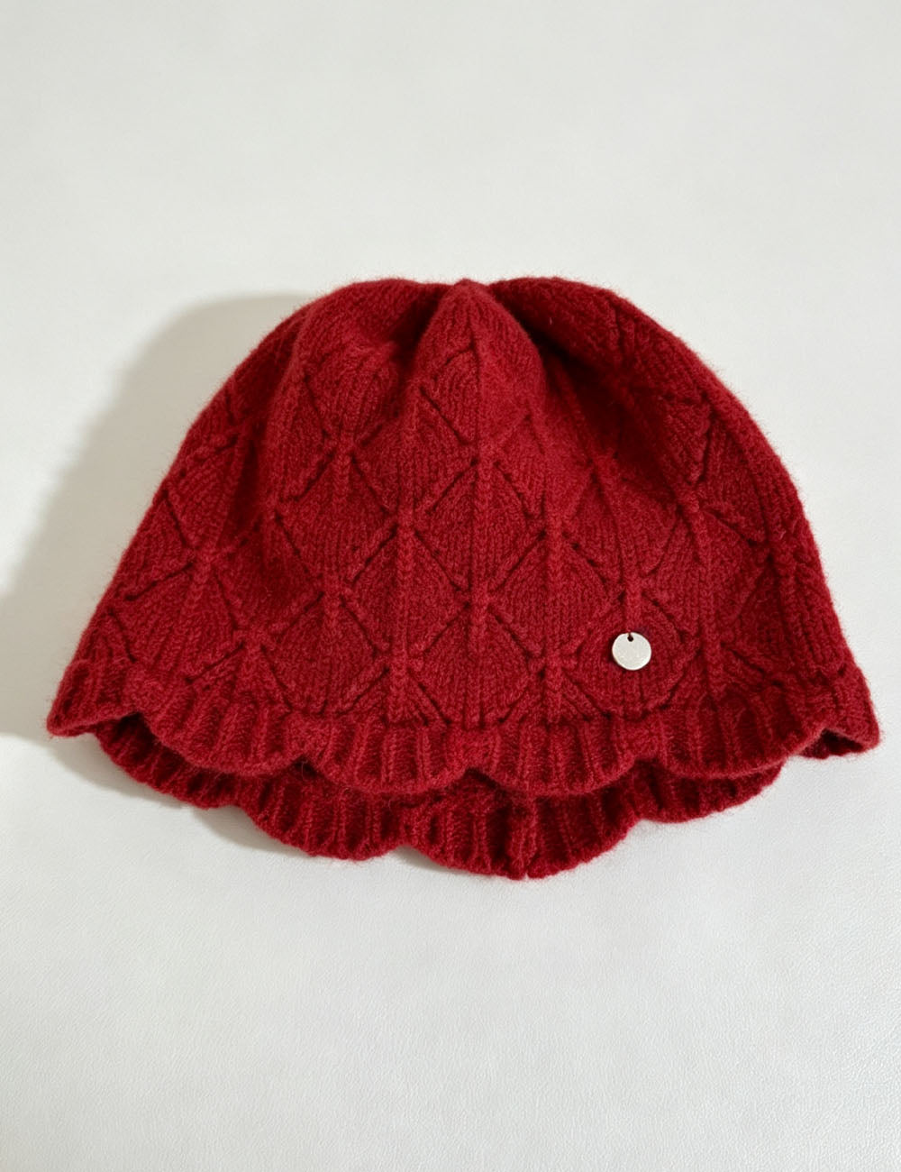 Elegant Solid Color Wool Blend Knit Beanie Hat 6W6HAT548