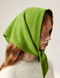 Solid Color Wool Knit Triangle Scarf 6W6NSW277