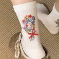 Floral Bow Crew Socks - DippedShop Wholesale - #8947