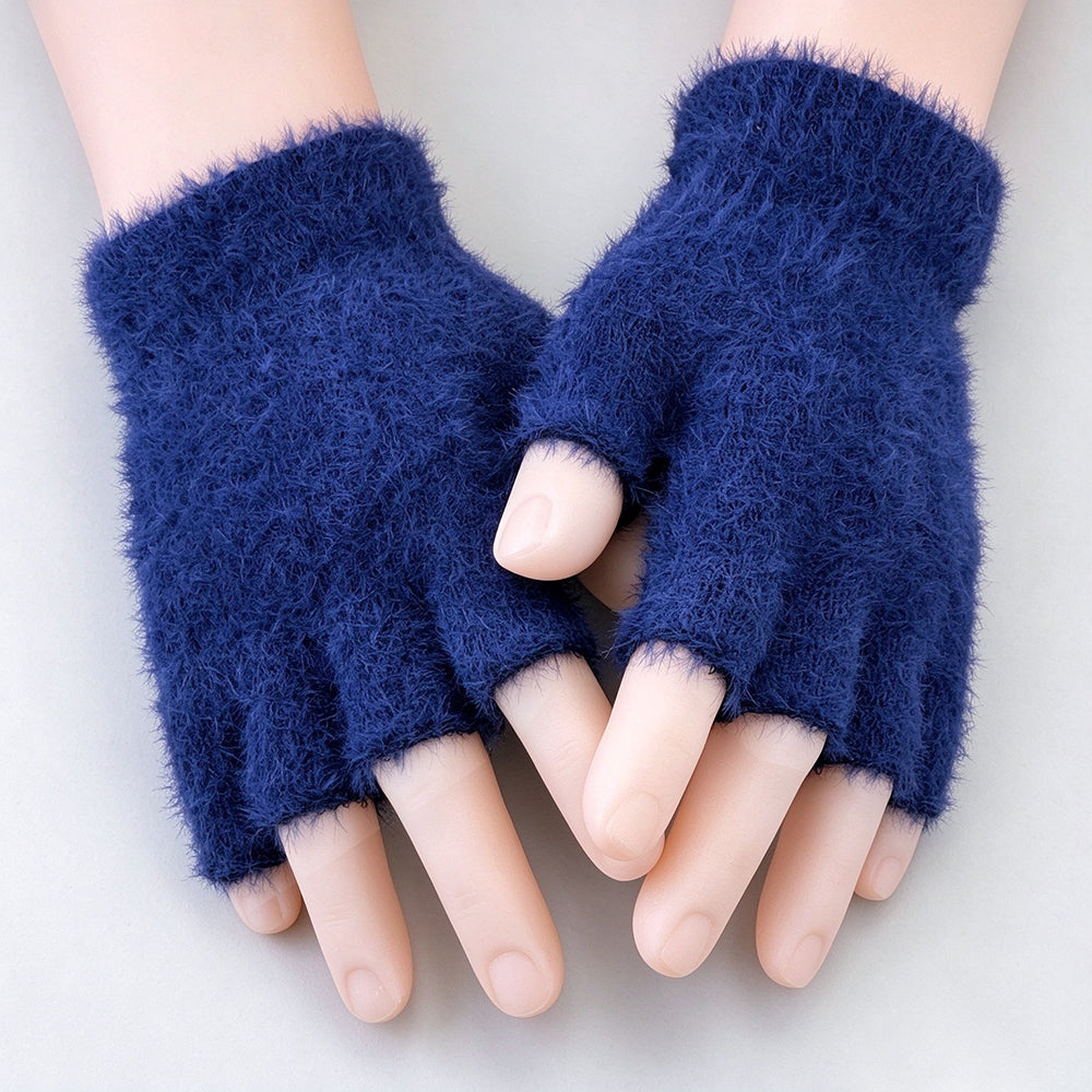 Convertible Fingerless Faux Fur Gloves - DippedShop Wholesale - #7347