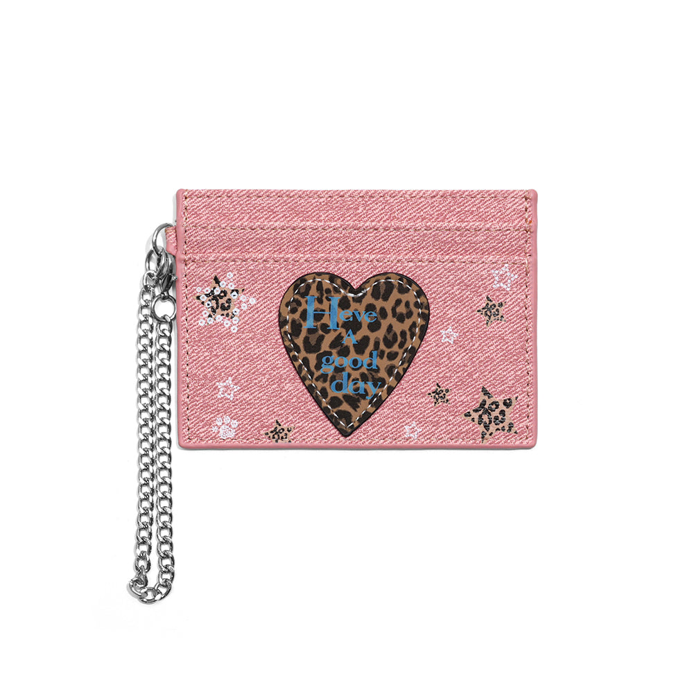 Leopard Heart Card Wallet - DippedShop Wholesale - #3043