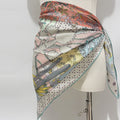 Trendy Floral Print Versatile Tie Waist Hip Scarf 6W6NSC235