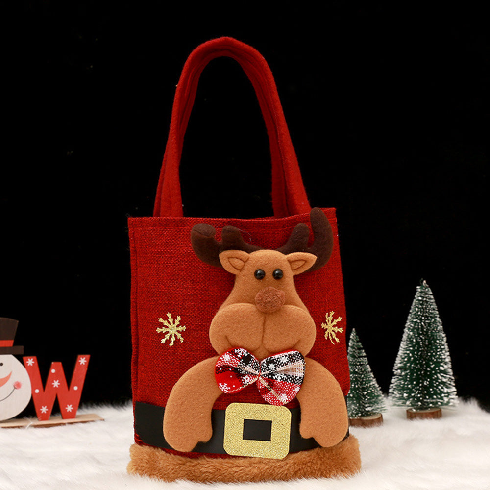 Christmas Plush Doll Gift Pouch Handbag 6W10BOB1351