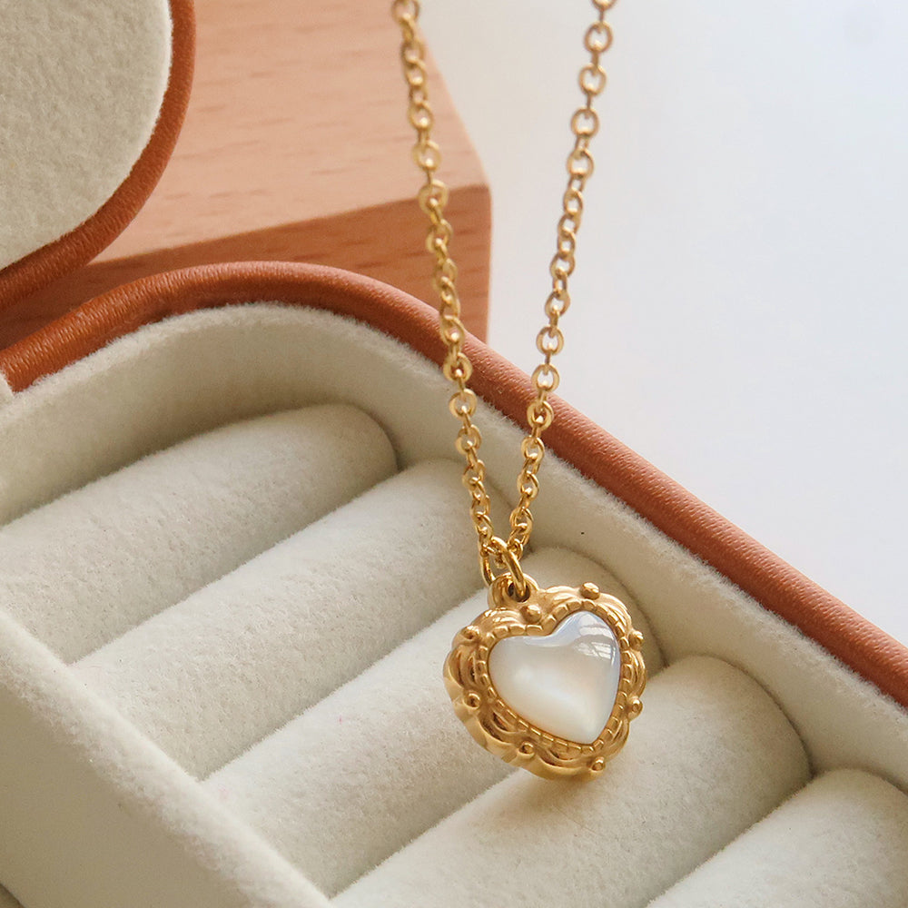 Heart Pendant Necklace - DippedShop Wholesale - #2307