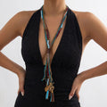 Boho Beaded Tassel Necklace - DippedShop Wholesale - #3987
