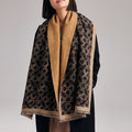 Reversible Jacquard Shawl Wrap - DippedShop Wholesale - #8147