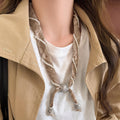 Stylish Pearl Twist Cashew Print Silk Scarf MK2BLW6W6NSI35