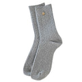 Solid Color Cable Knit Crew Socks 6W8FSO655