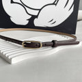 Minimalist Solid Color Skinny PU Leather Belt 6W6JBT189