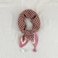 French Soft Geometric Houndstooth Square Scarf 6W6NSC215