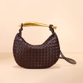 Fashion Solid Color Woven Crescent Handbag 6W10BBG2423