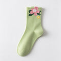 Floral Print Mid-Calf Socks - DippedShop Wholesale - #4467