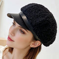 Vintage Faux Lamb Plush Warm Baseball Cap 6W6HAT924