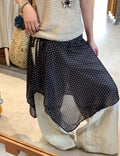 Layered Polka Dot Wrap Skirt - DippedShop Wholesale - #4723