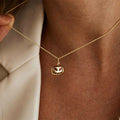 Halloween Gold Plated Pumpkin Pendant Necklace 6W6JNC604
