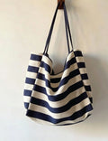 Color Block Striped Large Capacity Shoulder Bags 6W10BBG1939