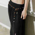 Vintage Handmade Woven Beaded Braided Waist Belt 6W6JBT203