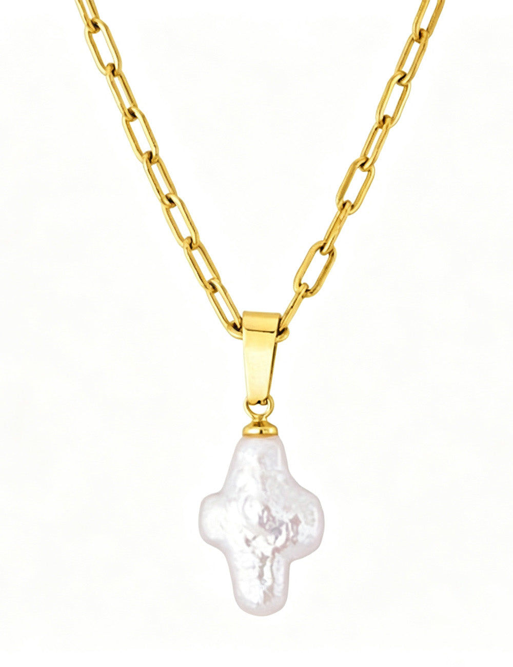 Minimalist Gold Plated Cross Pendant Necklace 6W6JNC399L