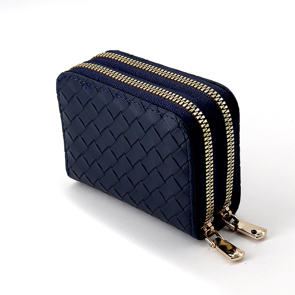 Woven Zipper Card Holder Wallet - DippedShop Wholesale - #6435