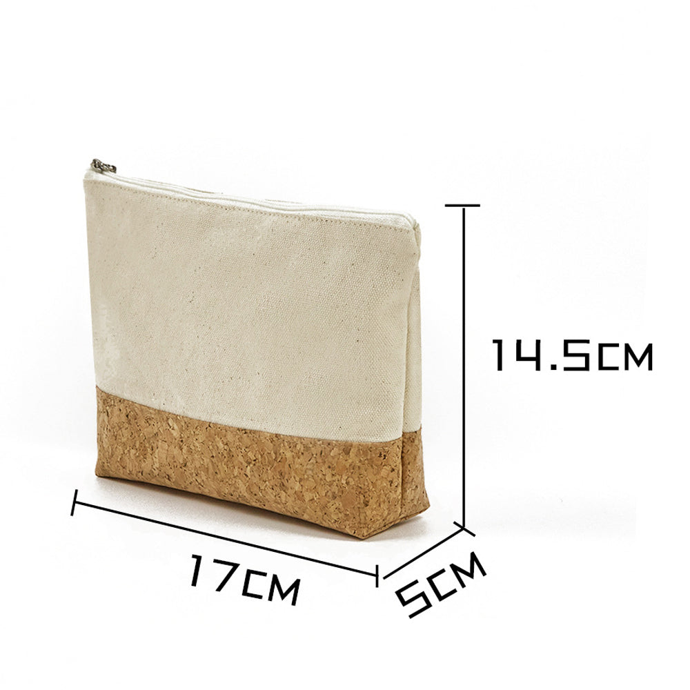 Stylish Color Block Canvas Cosmetic - DippedShop Wholesale - #5443
