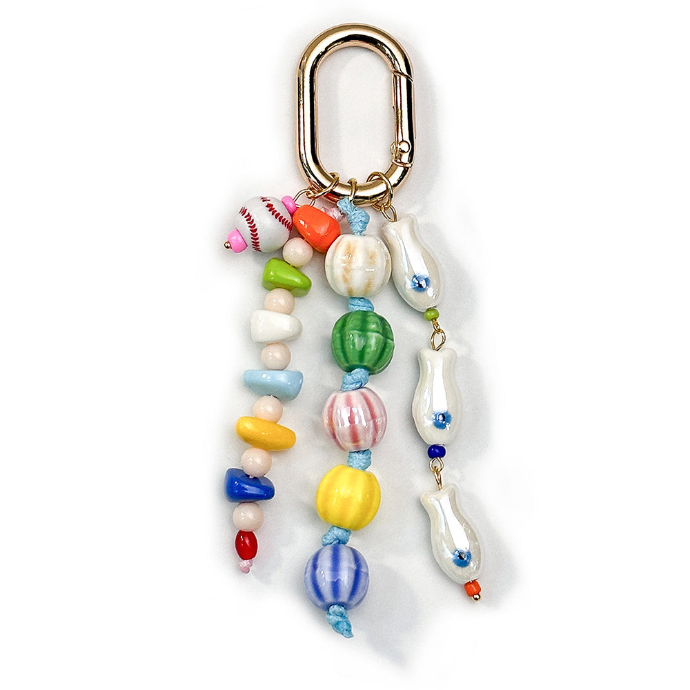 Bead Fish Tassel Keychain - DippedShop Wholesale - #4339