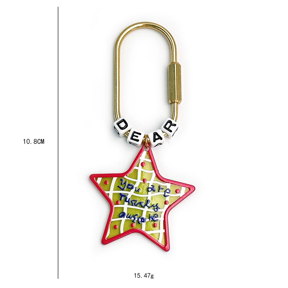 Star Pendant Keychain - DippedShop Wholesale - #9379