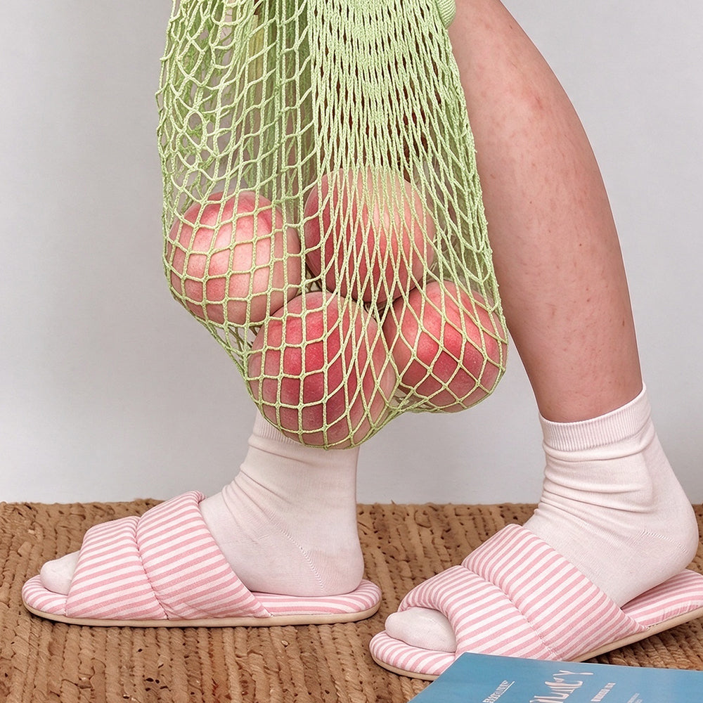 Trendy Color Block Striped Non-Slip Indoor Slippers 6W8FSP288