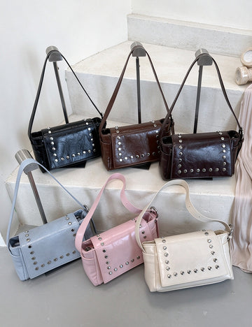 Vintage Punk Studded Flap Shoulder - DippedShop Wholesale - #4083