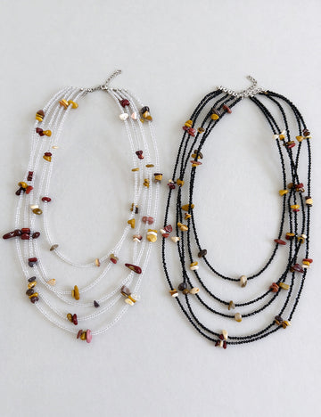 Gemstone Beaded Necklace - DippedShop Wholesale - #4371
